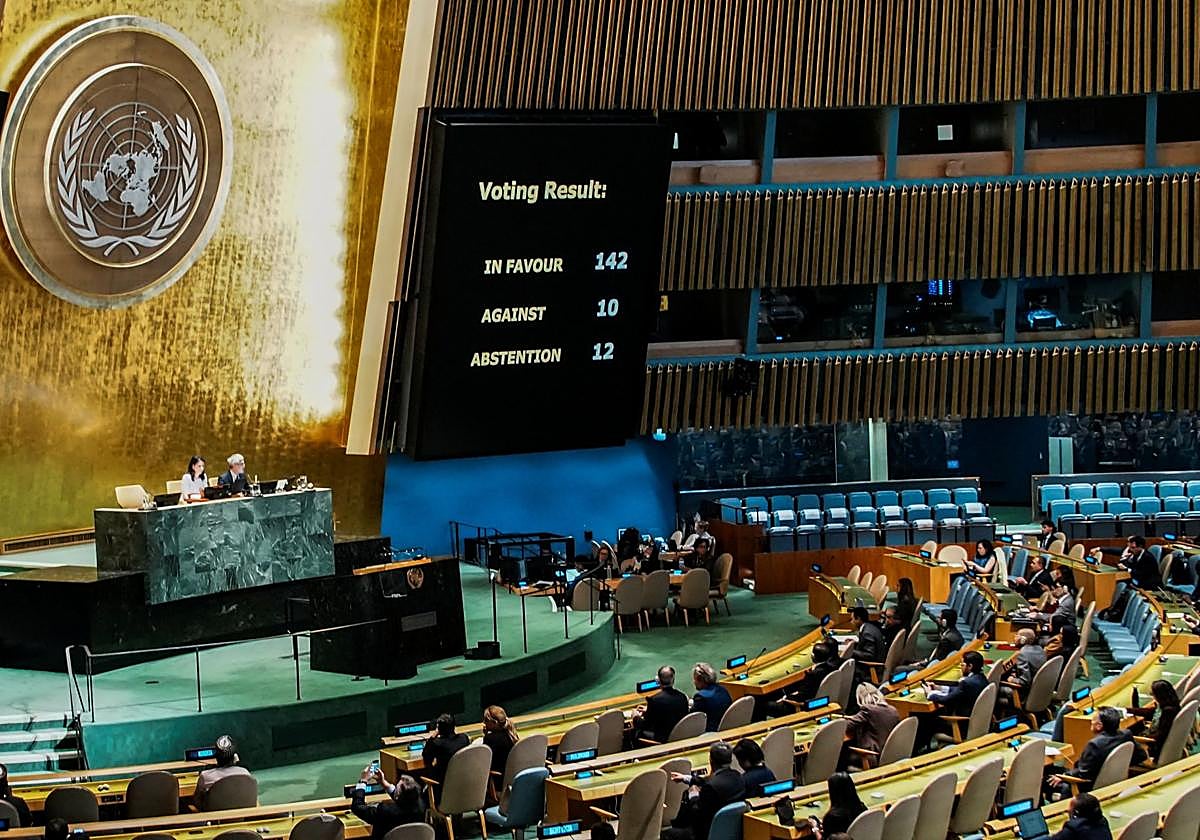 Entre los países que han votado en contra de la resolución están Israel, EE.UU., Argentina o Hungría, entre otros