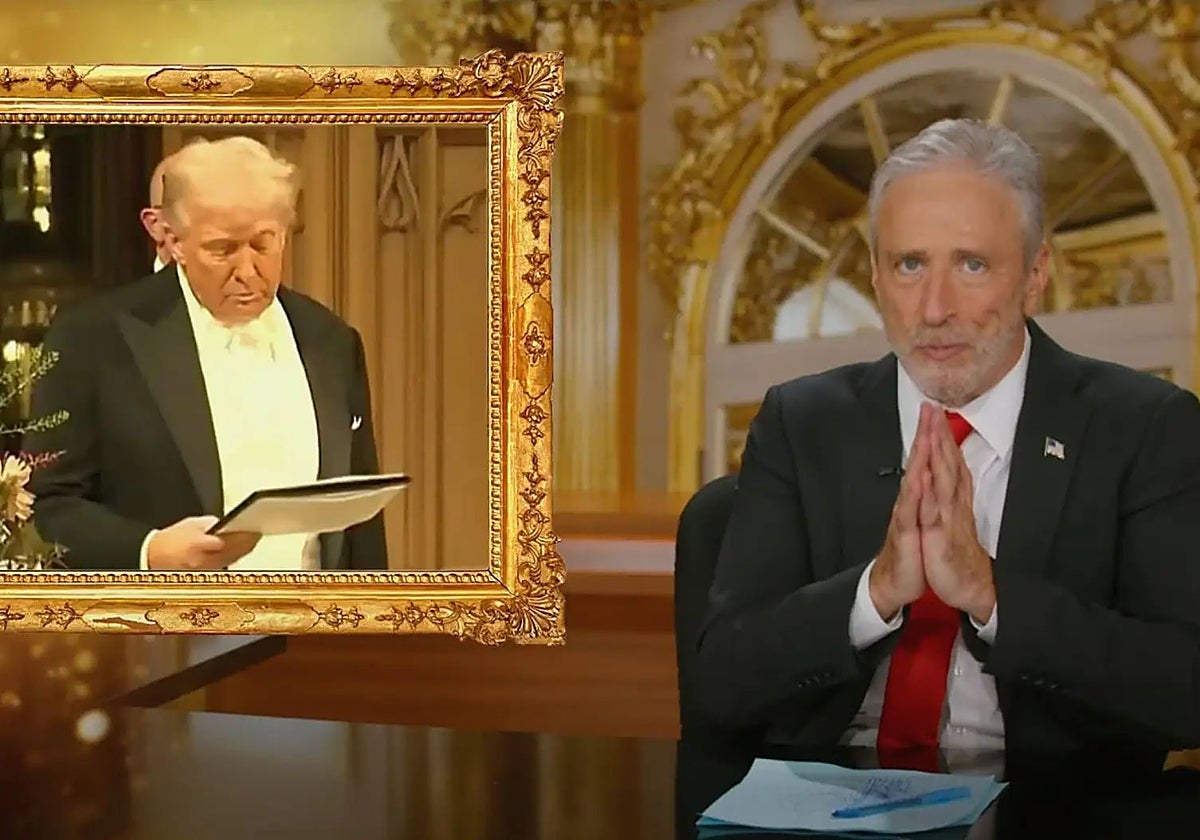 Un momento del programa de Jon Stewart