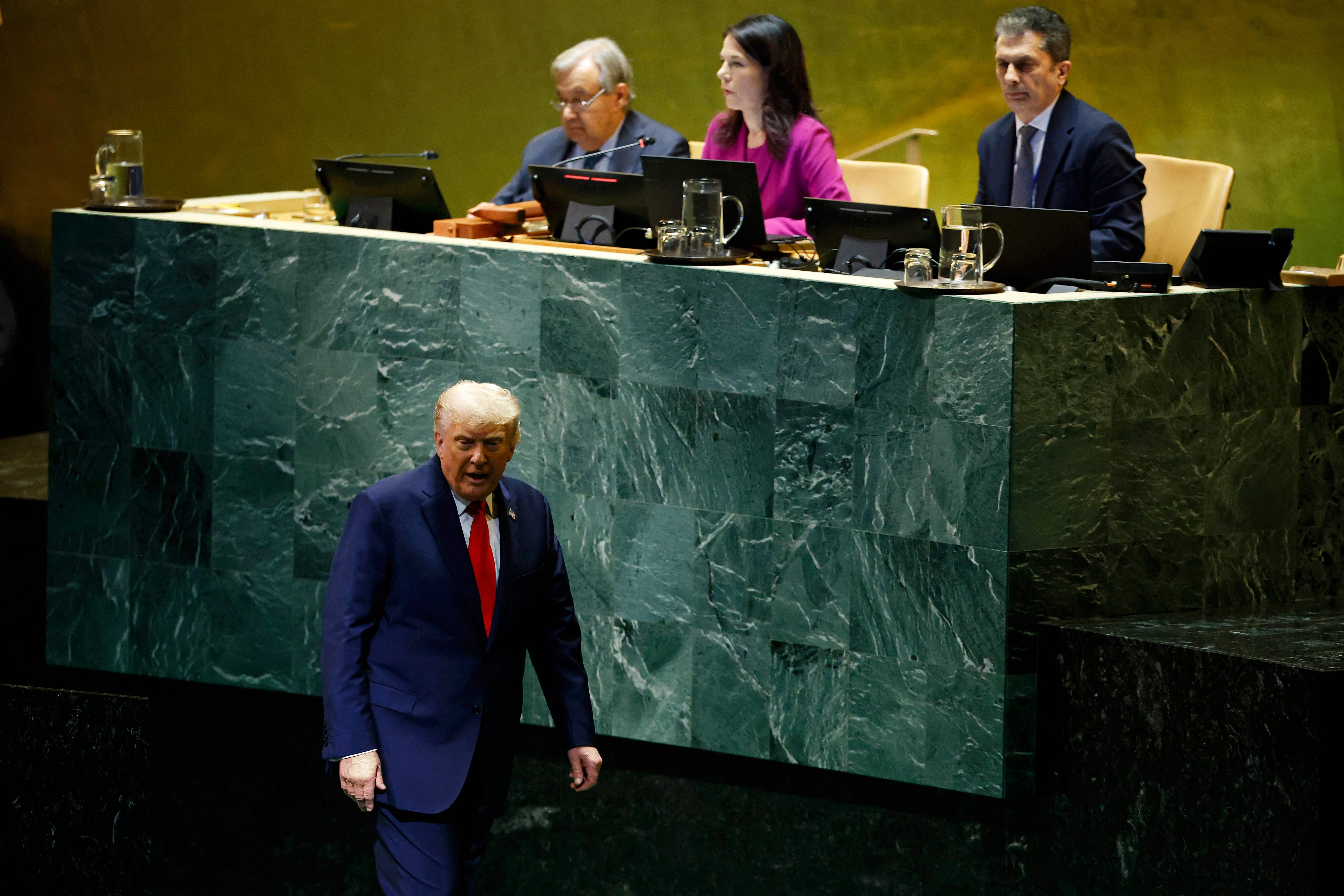 El presidente de EE.UU. tras intervenir ante la Asamblea General de la ONU.