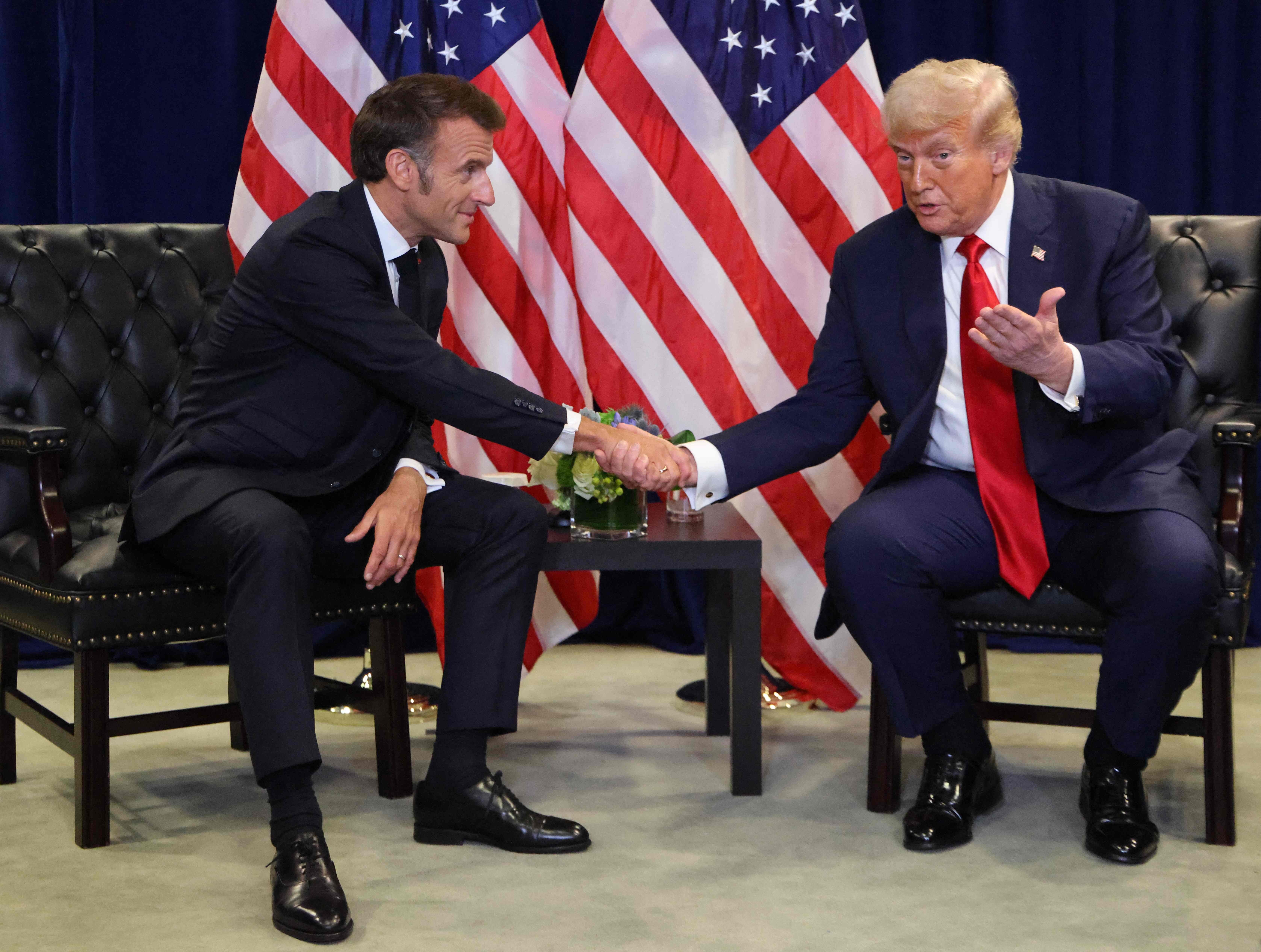 El presidente de Francia junto al de EE.UU.