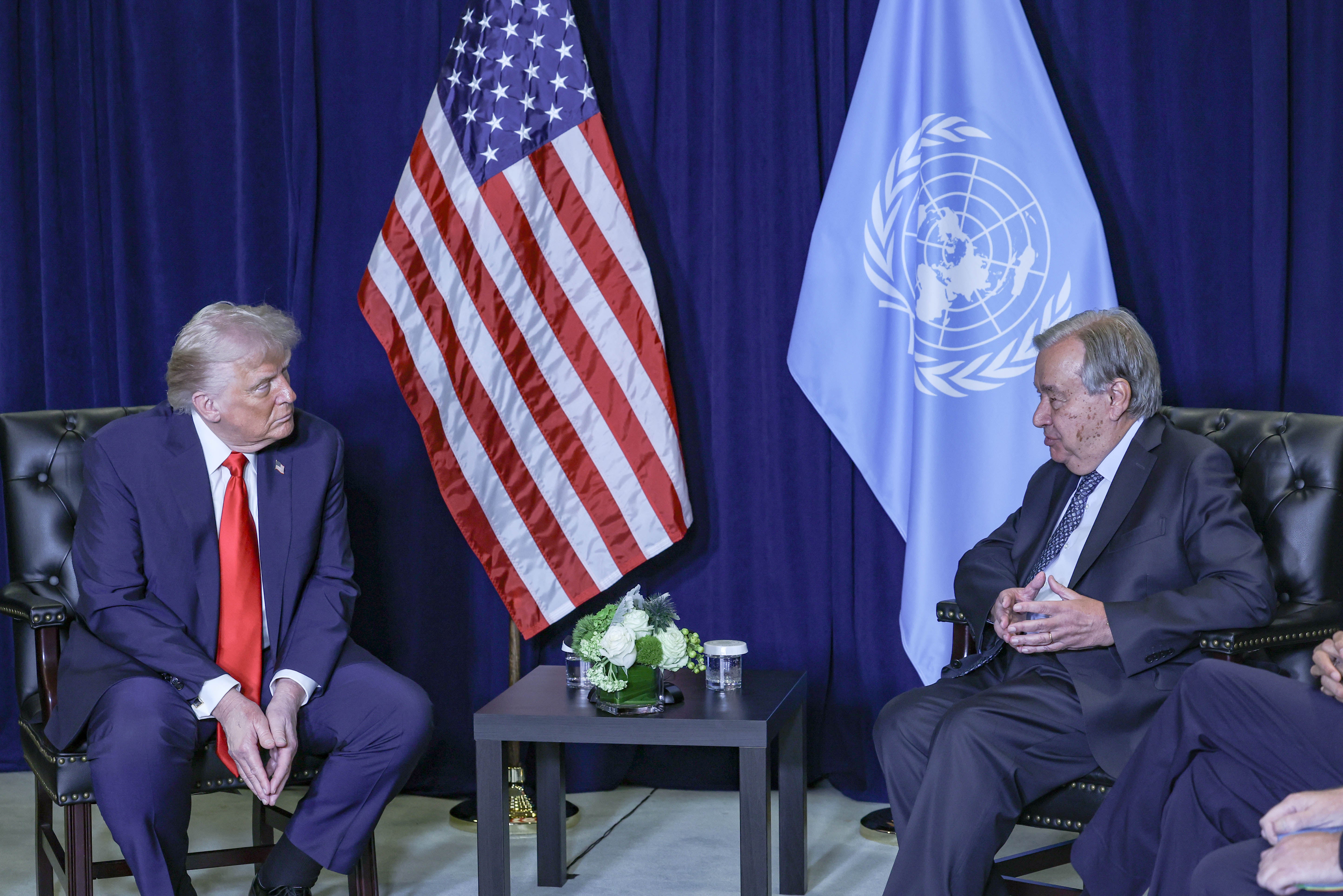 El presidente de EE.UU. junto al secretario general de la ONU.