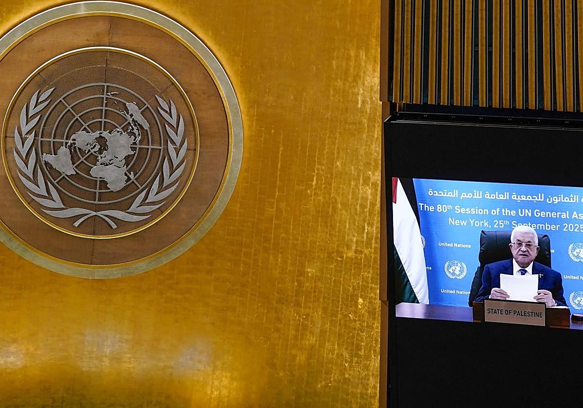 El líder de la Autoridad Palestina, Magmud Abás, interviene de manera telemática en la Asamblea de la ONU porque EE.UU. no le concedió el visado para entrar en el país