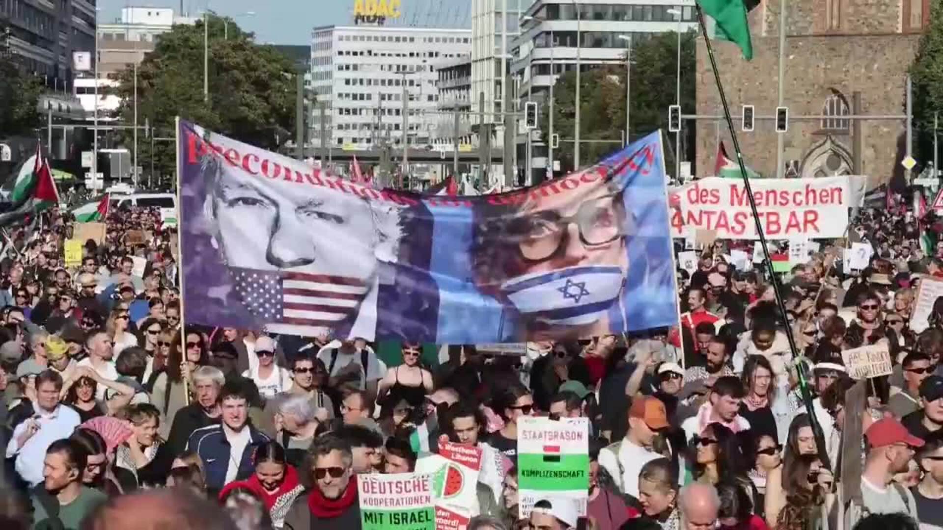 Decenas de miles de personas se solidarizan con Gaza en Berlín