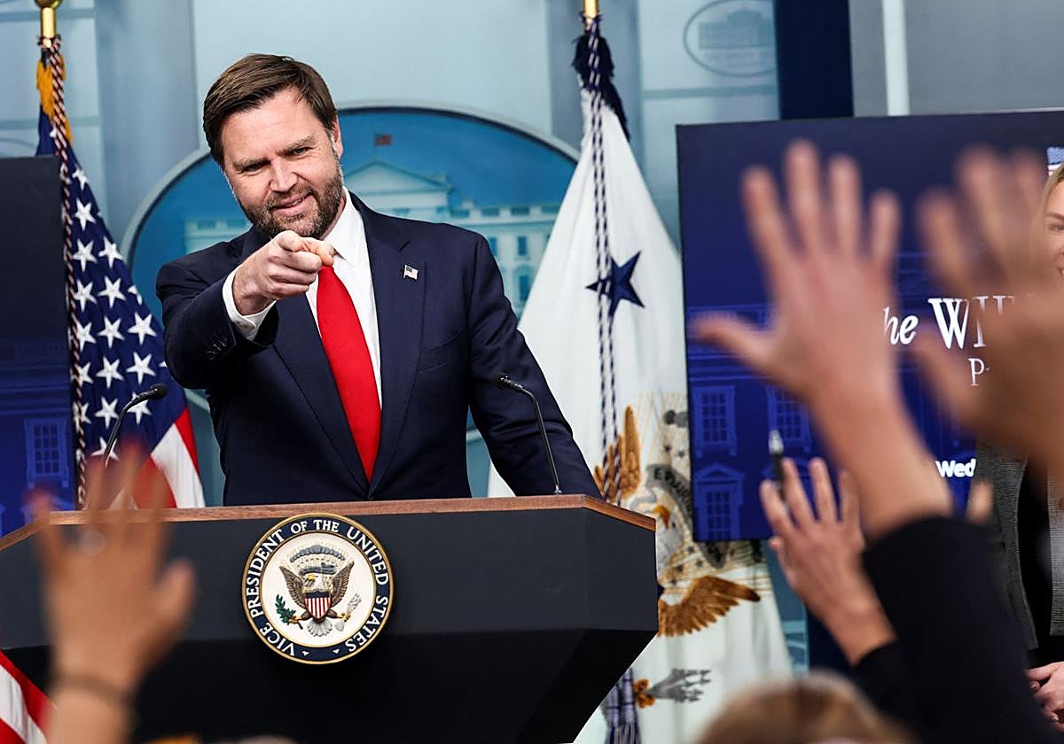 El vicepresidente de EE.UU., J. D. Vance, en la Casa Blanca