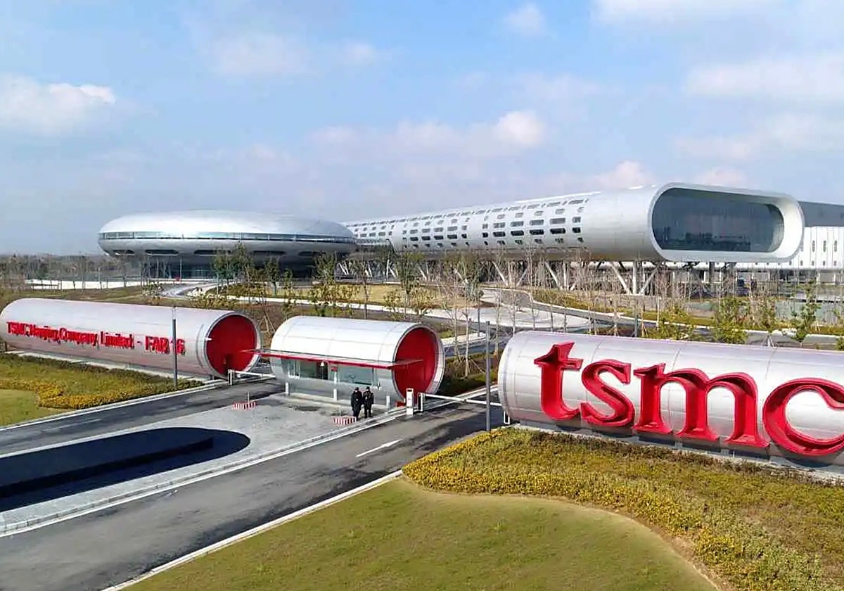 Fábrica de semiconductores, propiedad de TSMC, en Taiwán