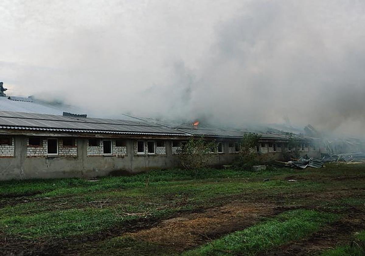 Imagen de un ataque ruso con drones.