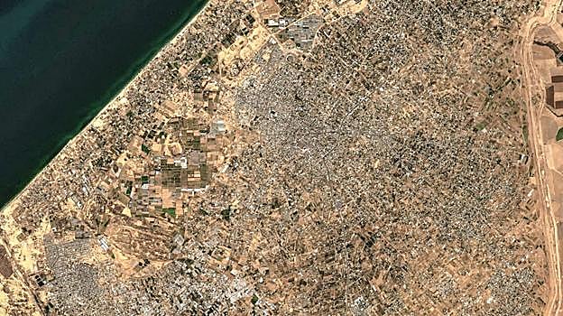 Imagen antes - El antes y después de Gaza tras dos años del ataque de Hamás el 7 de octubre