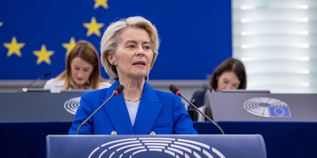 Von der Leyen defiende el 'muro antidrones' contra la guerra híbrida rusa: «No vale reaccionar, hay que disuadir»