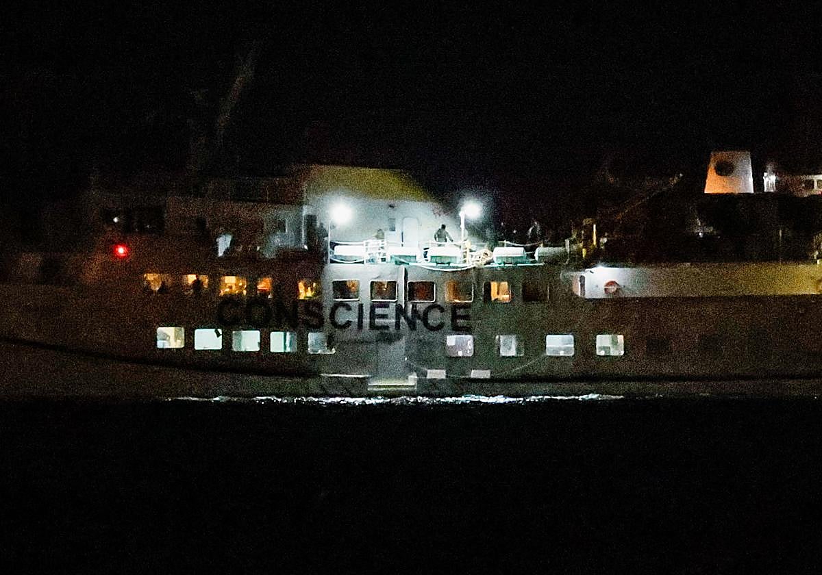 Una de las embarcaciones de la nueva Flotilla interceptada por Israel.