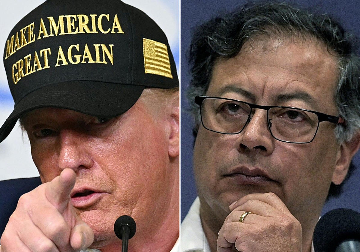 El presidente Trump y su homólogo colombiano, Gustavo Petro