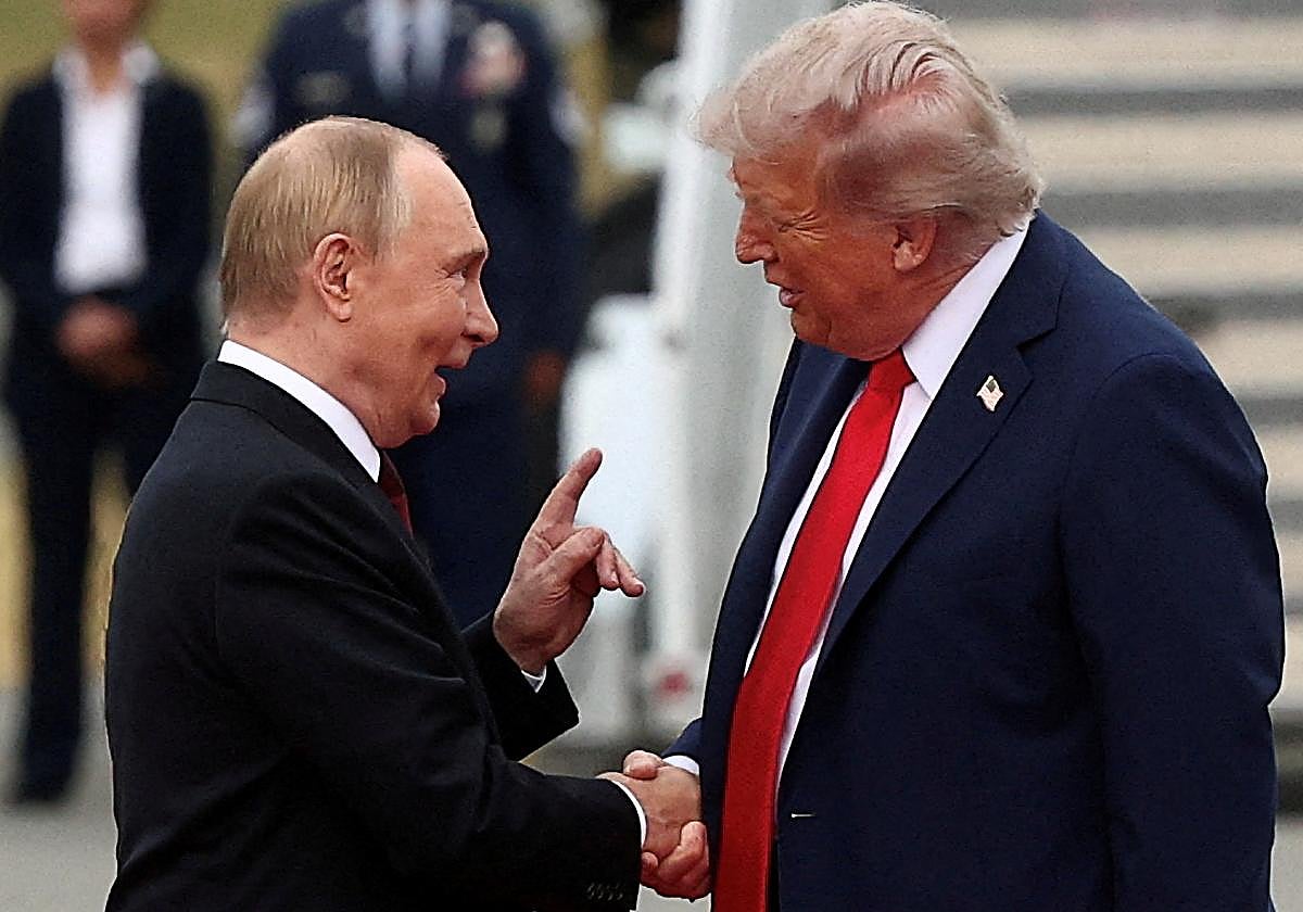 Trump y Putin durante la cumbre en Alaska