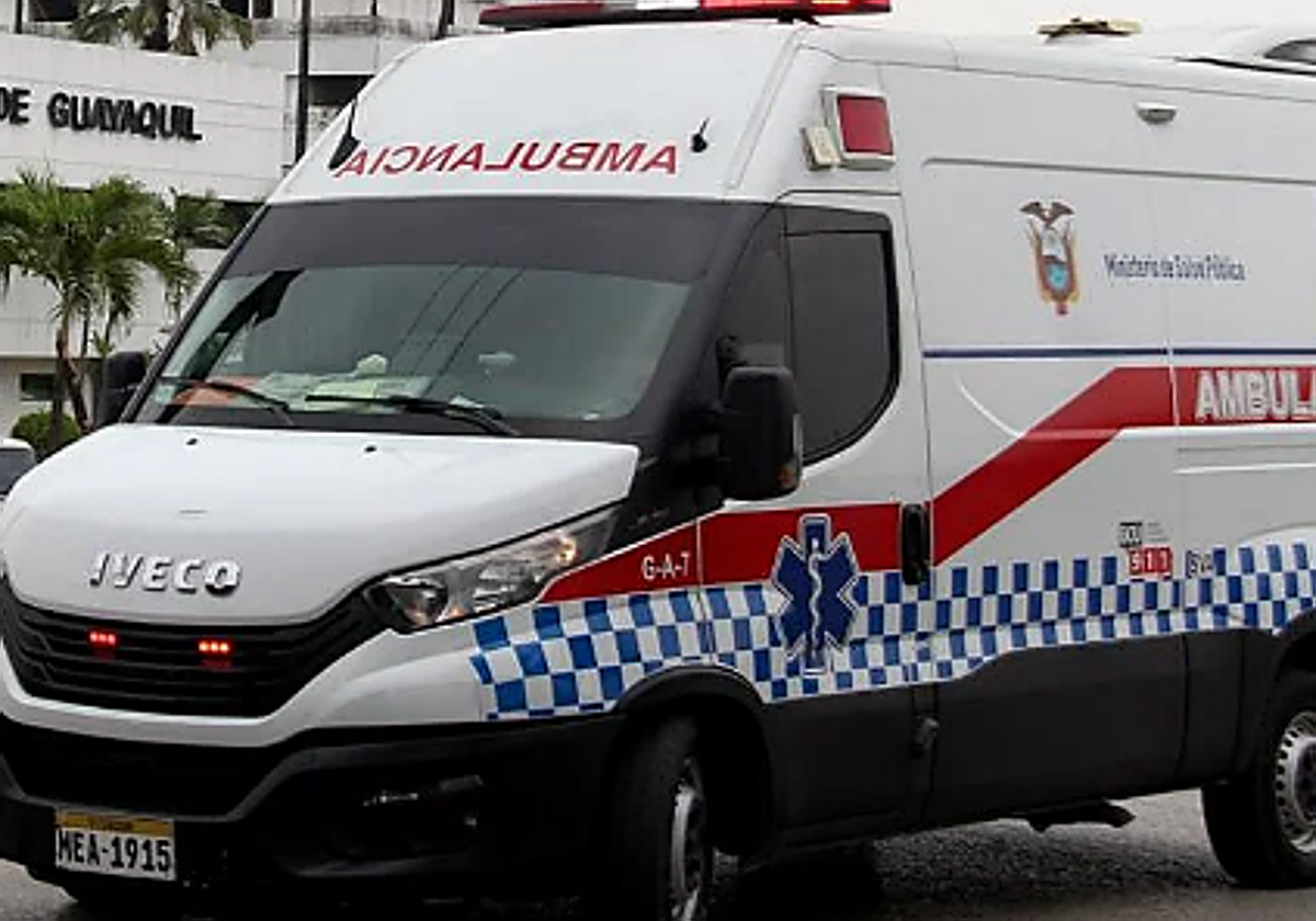 Una ambulania de Ecuador.
