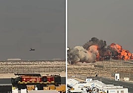 Un piloto muere al estrellarse contra el suelo en un caza de combate durante una exhibición en Dubái