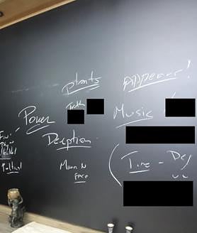 Secondary Image 2 - Consultation with dental chair, telephone with contacts crossed out, whiteboard with words and some covered
