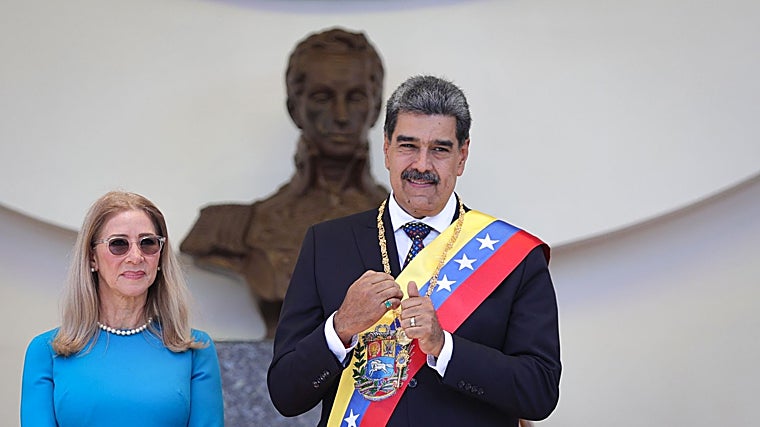 Nicolás Maduro y su mujer