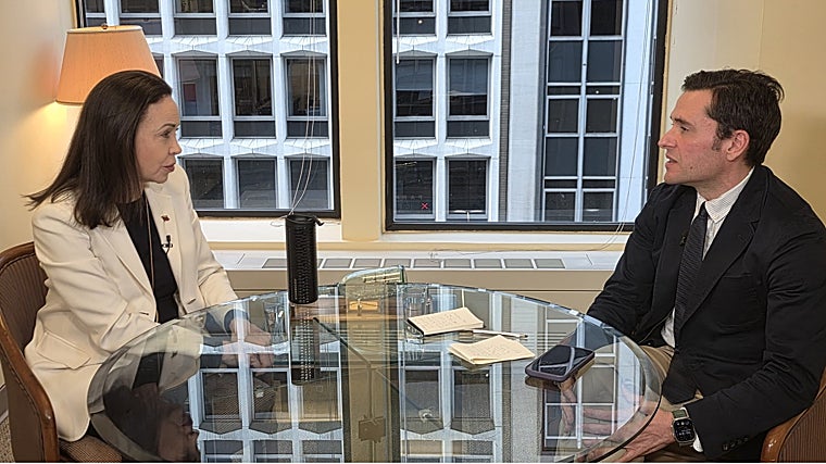 Machado, en un momento de la entrevista