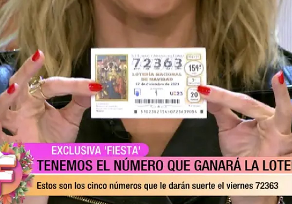 El décimo que María Jacaranda cree que será el agraciado