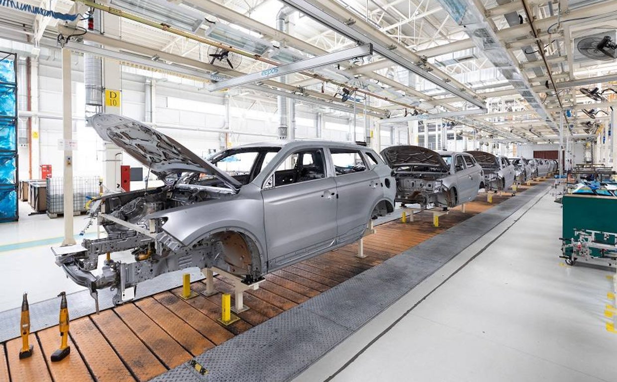 Interior de la planta de Volkswagen en Landaben (Navarra)