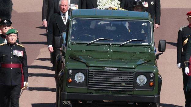Land Rover, ki je nosil krsto princa Filipa