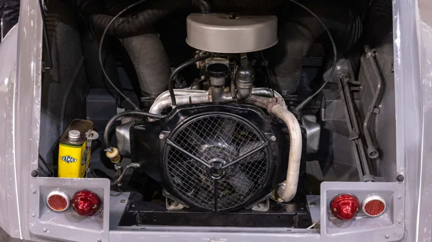 The rear twin-cylinder engine is identical to the front