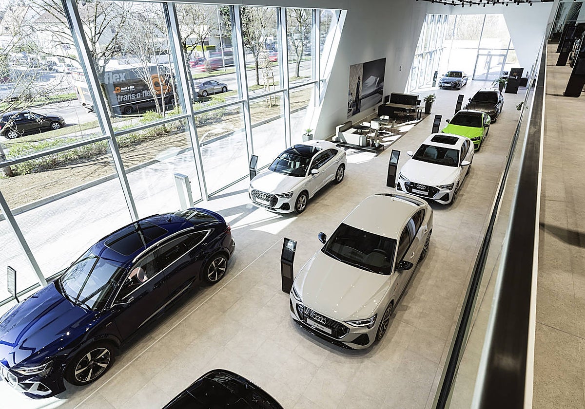 Un concesionario Audi en Múnich