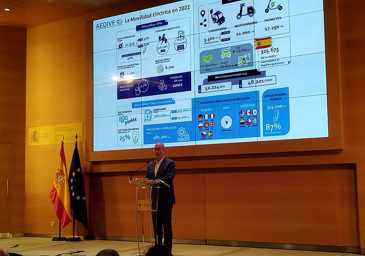 El director general de la asociación, Arturo Perez de Lucía Gonzalez, durante la presentación del informe