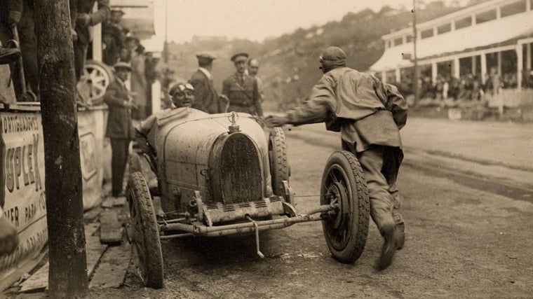 Un 35 en el Gran Premio de España, en Lasarte, de 1924 o 1925