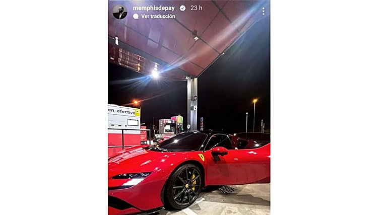 Foto compartida por Memphis Depay en redes sociales