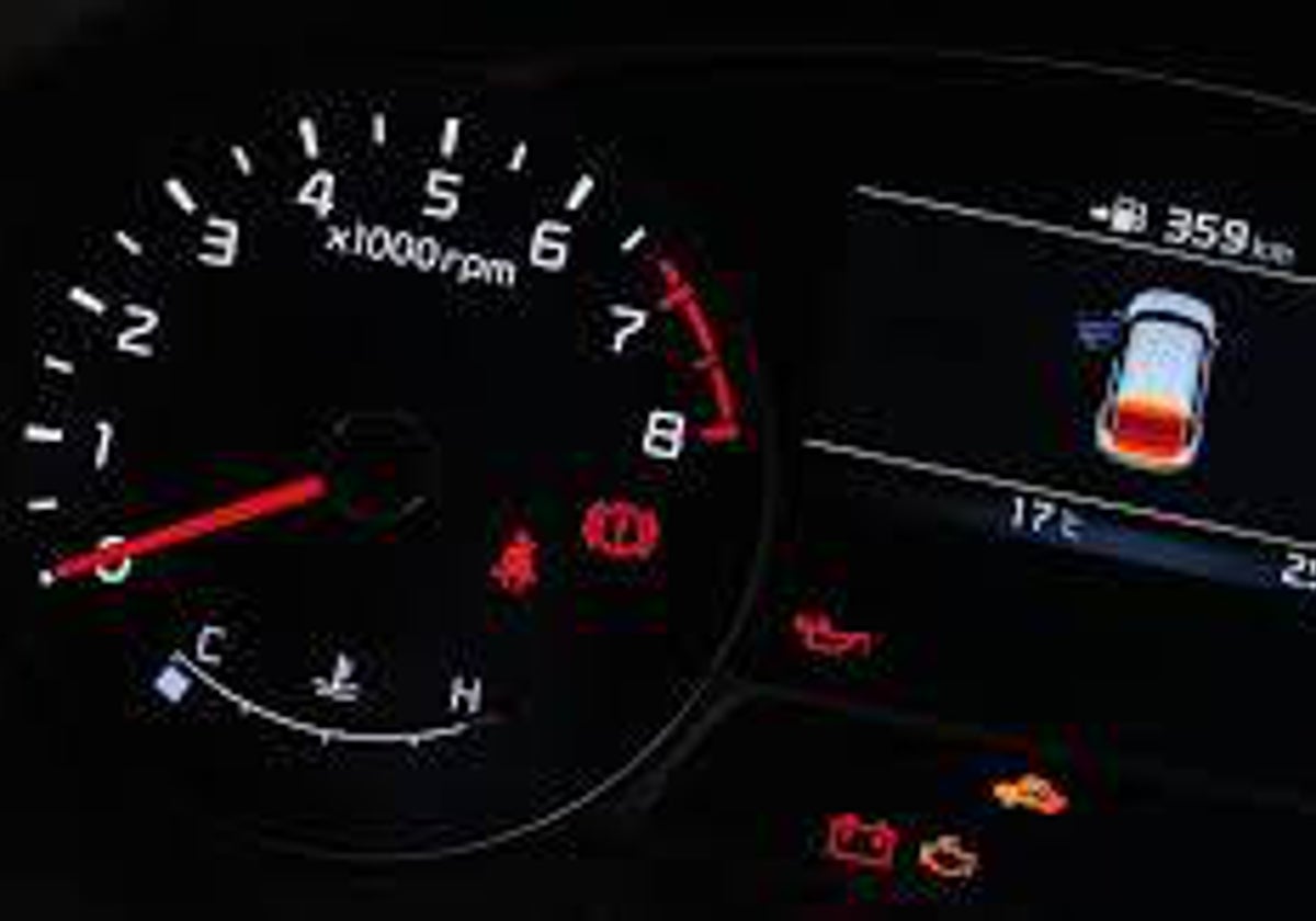 Indicadores luminosos de posibles averías en el coche