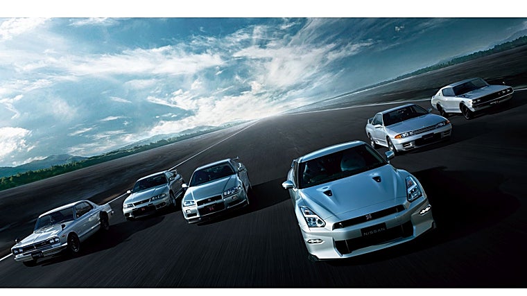 Las seis generaciones del GT-R.