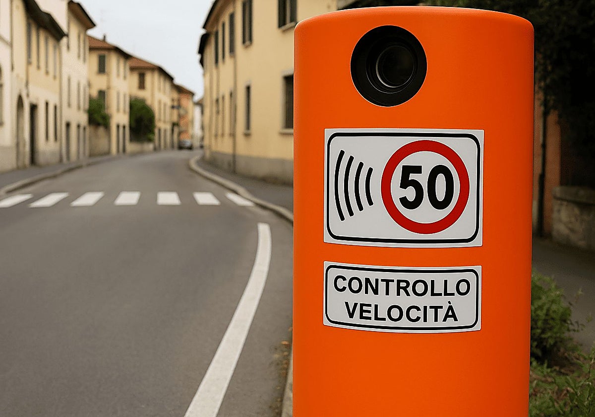 Radar en una calle e Italia