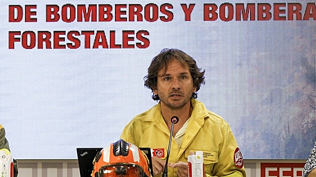 Ángel Rubio Gómez,  responsable Estatal del Sindicato Profesional de Bomberos Forestales de UGT