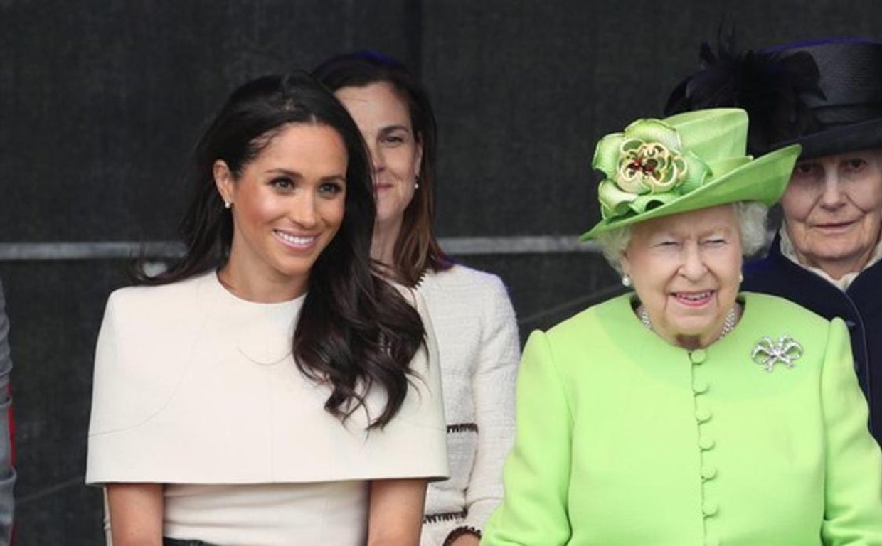 Meghan Markle y la Reina Isabel II cuando se llevaban bien.