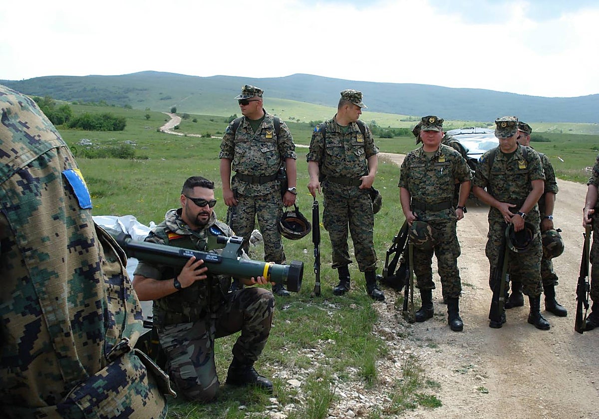 El teniente, durante una misión en Bosnia y Herzegovina