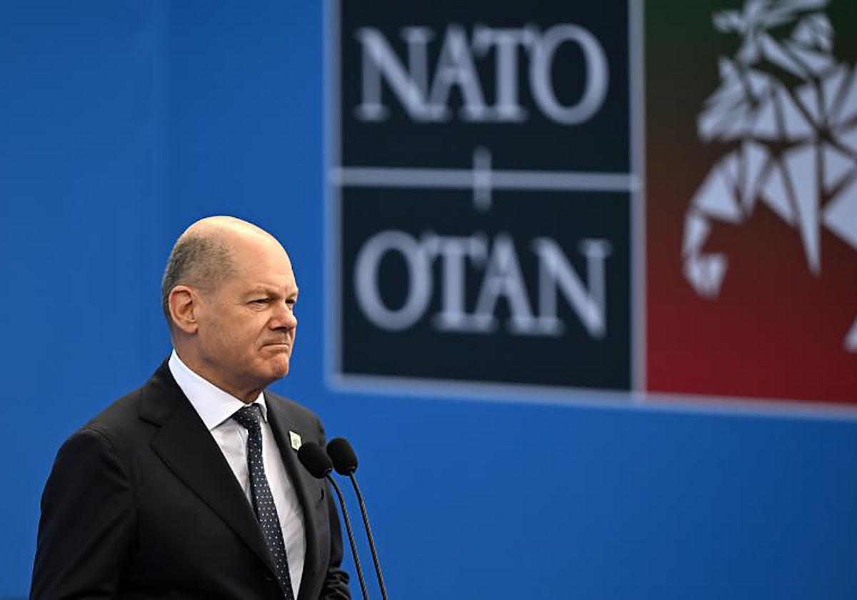 El canciller Olaf Scholz en la Cumbre de la OTAN en Vilna