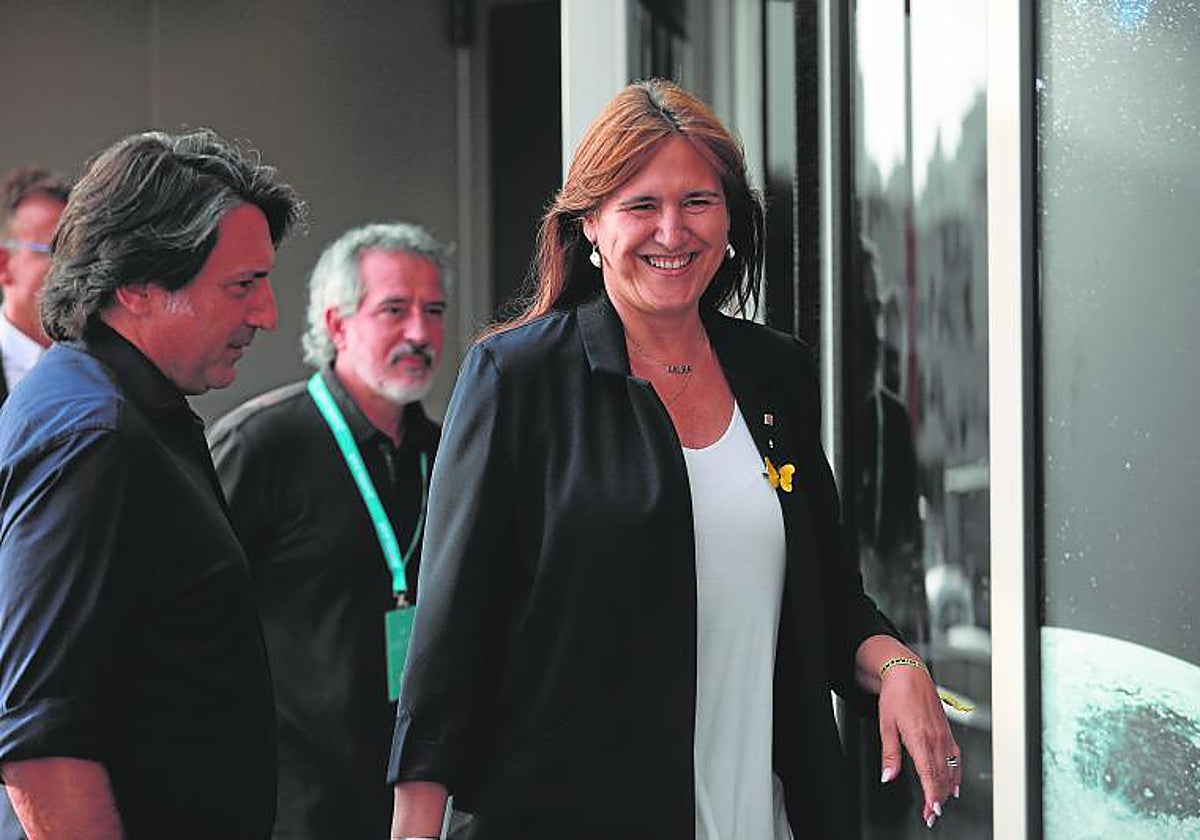 La presidenta de Junts, en el hotel Barceló Sants el 23-J, día de las elecciones generales