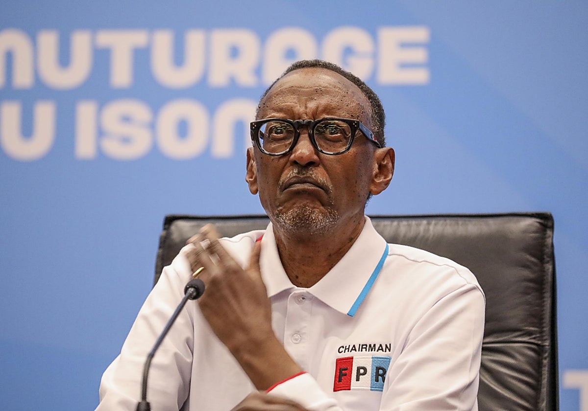 El presidente ruandés Paul Kagame en una rueda de prensa