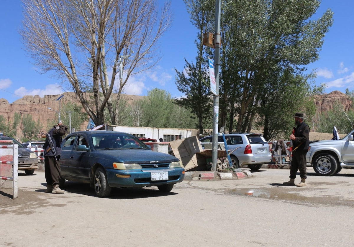 Puesto de seguridad en Bayimán, ciudad donde atacaron a los turistas españoles