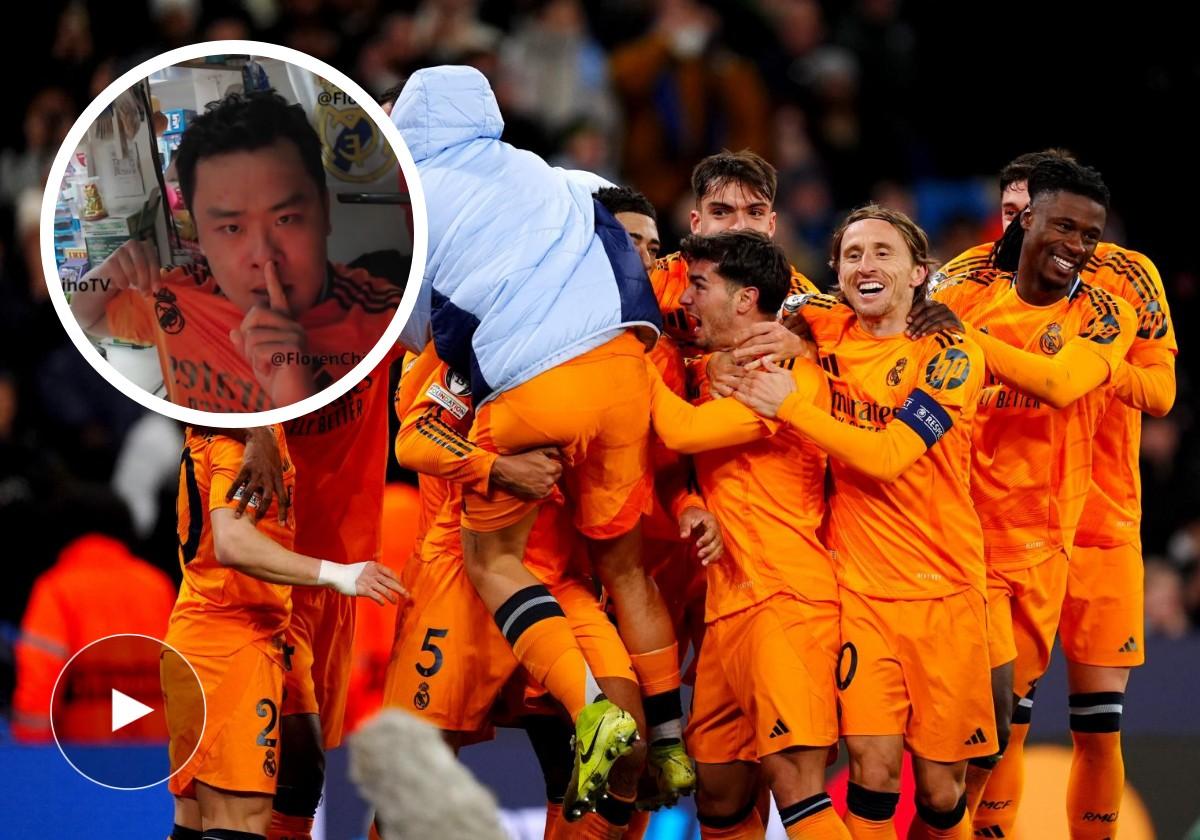 Un chino que vive en España reacciona así al gol de la victoria del Real Madrid ante el City: «Otra remontada histórica...»