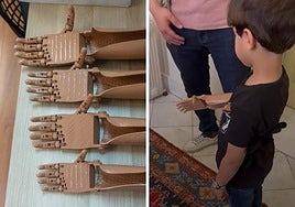 La historia del joven español que fabrica y regala prótesis mecánicas impresas en 3D a los niños amputados de Gaza