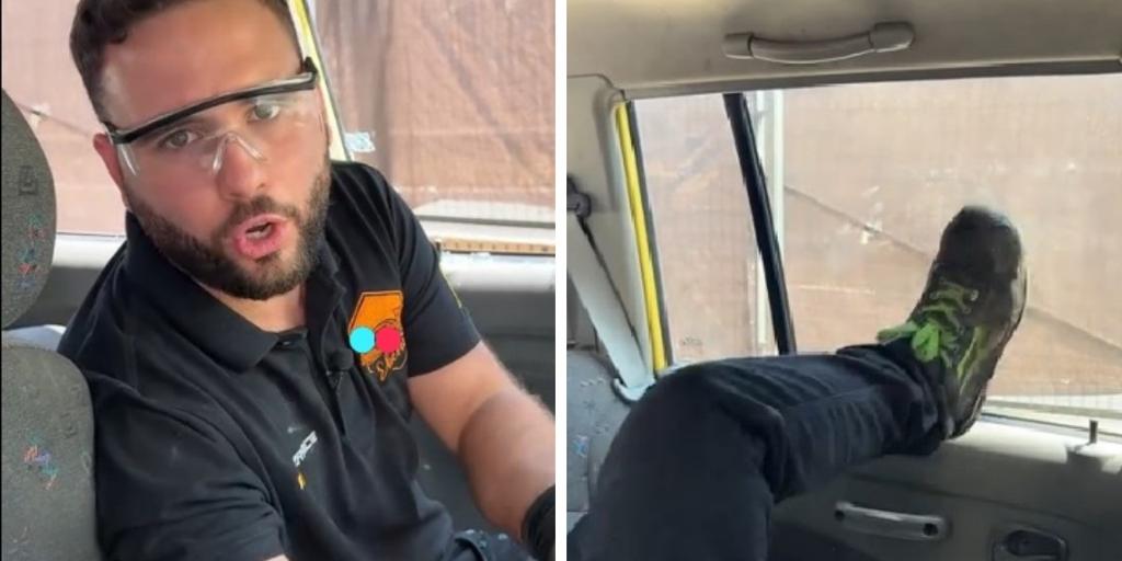 Un mecánico explica cómo salir de un coche en el que te quedas atrapados: «Es difícil que lo partas...»