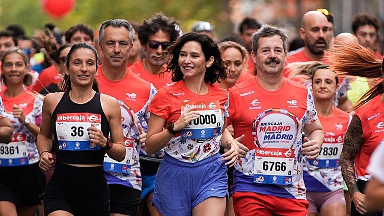 Este ha sido el tiempo de Ayuso en los 10 kilómetros de la carrera 'Madrid corre por Madrid'