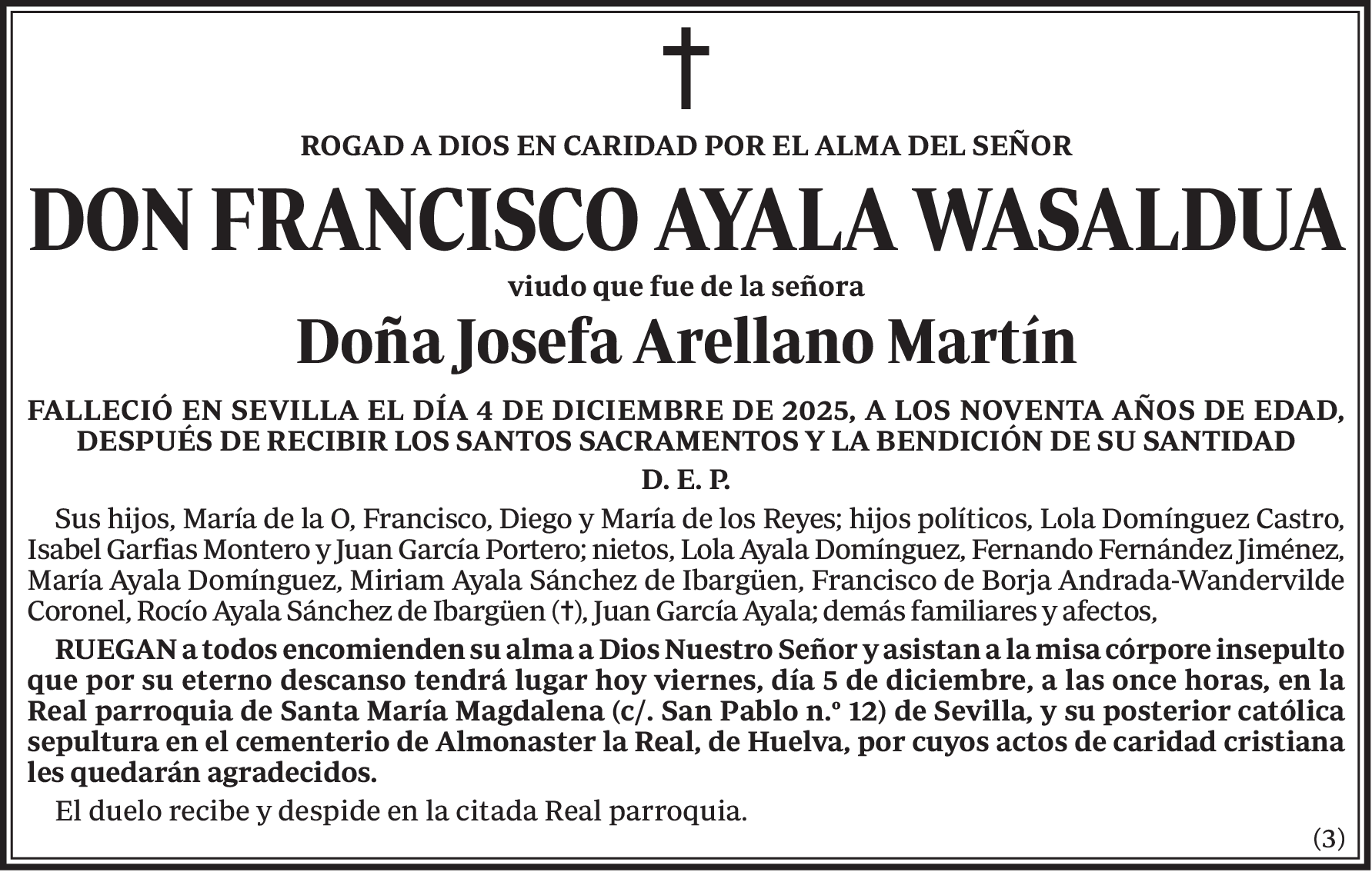 DON FRANCISCO AYALA WASALDUA