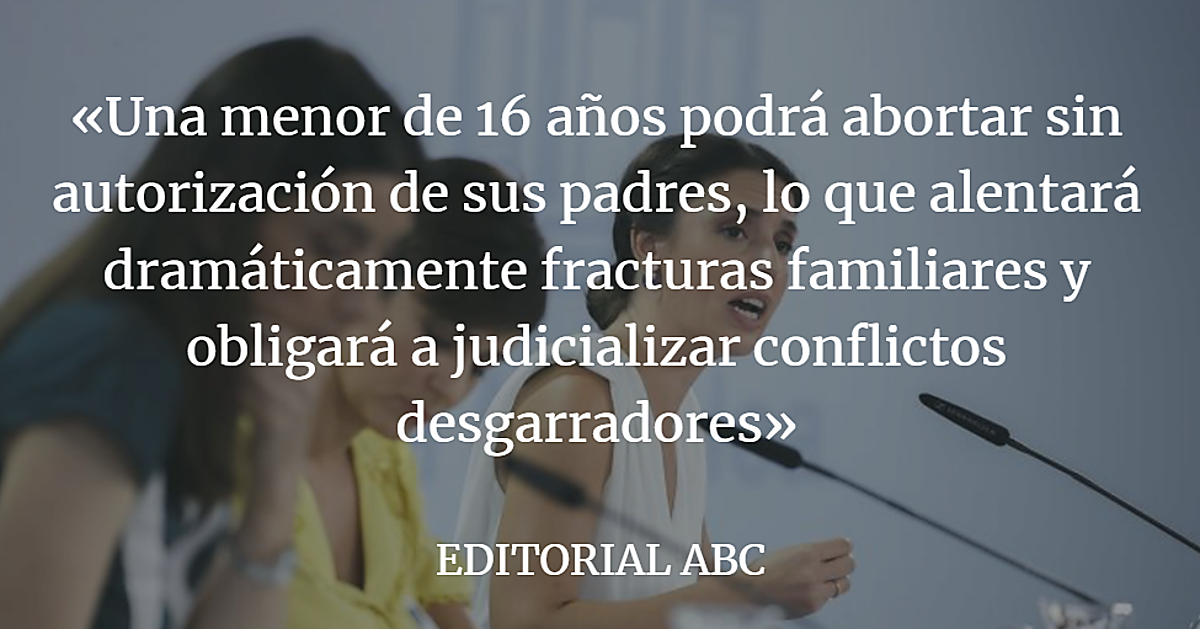 Demasiadas prisas para otra ley del aborto inhumana