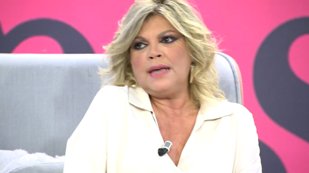 Terelu Campos, en 'Sálvame', durante su emisión en Miteleplus