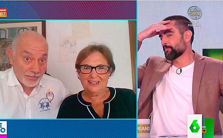 Imagen principal - Dani Mateo, alucinado al ver a sus padres en 'Zapeando'.