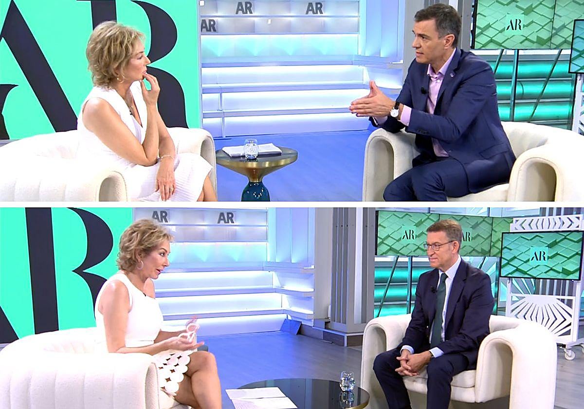 Ana Rosa Quintana ha entrevistado esta semana a Alberto Núñez Feijoo y Pedro Sánchez