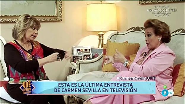 María Teresa Campos y Carmen Sevilla, en '¡Qué tiempo tan feliz!'