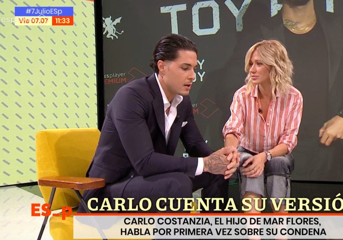 Susanna Griso ha entrevistado en 'Espejo Público' a Carlo Costanzia, hijo de Mar Flores.
