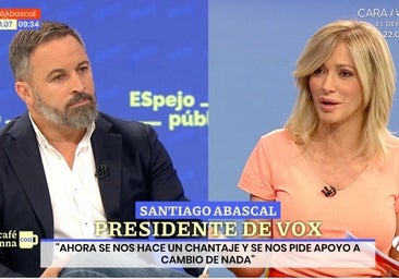 Susanna Griso y Santiago Abascal se 'enganchan' en directo: «Me parece absolutamente delirante»